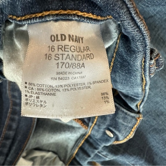 Old Navy The Diva Women’s Mid-Rise Medium Wash Denim Jeans Sz 16 Regular GUC - Picture 6 of 7